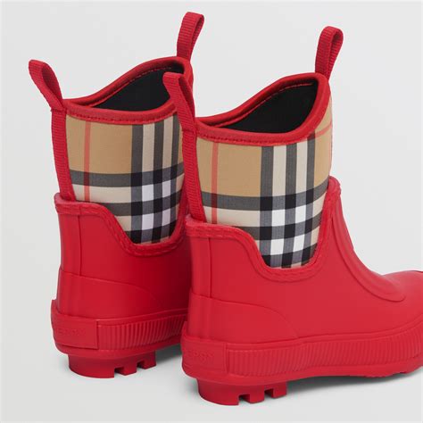 burberry check rain boot|burberry check neoprene rain boots.